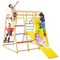 Costway 8-in-1 Jungle Gym Playset, Wooden Climber Play Set with Monkey Bars Colorful/Natural